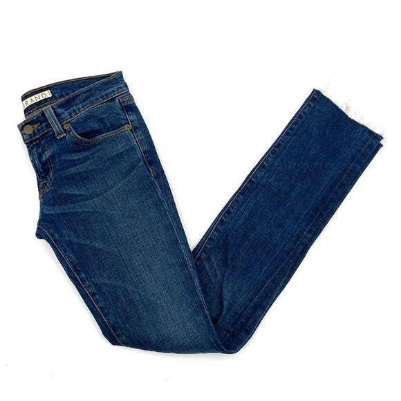 J Brand Pencil Leg Raw Hem Denim Blue Casual Jeans Size 25 - Picture 1 of 9